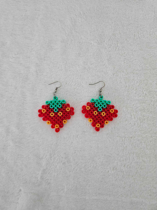 boucles d'oreilles fraise